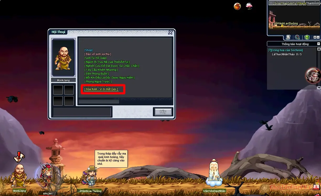 Hướng Dẫn Chuyển Nghề Lần 3 Hỏa Kinh Học Kỹ Năng Nghề 3 Ghost Online VTC-20.webp