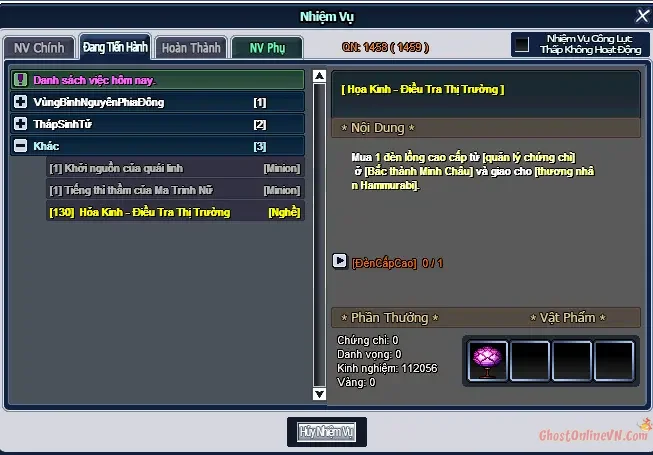 Hướng Dẫn Chuyển Nghề Lần 3 Hỏa Kinh Học Kỹ Năng Nghề 3 Ghost Online VTC-31.webp