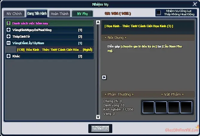 Hướng Dẫn Chuyển Nghề Lần 3 Hỏa Kinh Học Kỹ Năng Nghề 3 Ghost Online VTC-46.webp
