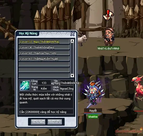 Hướng Dẫn Chuyển Nghề Lần 3 Hỏa Kinh Học Kỹ Năng Nghề 3 Ghost Online VTC-48.webp