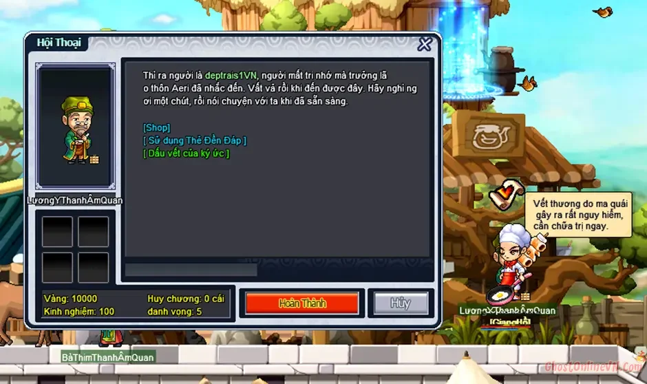 Hướng dẫn làm nhiệm vụ từ Level 1  50 Ghost Online VTC-15.webp