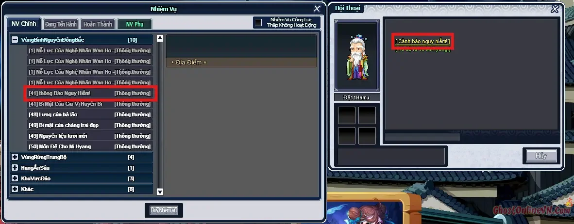 Hướng dẫn làm nhiệm vụ từ Level 1  50 Ghost Online VTC-17.webp