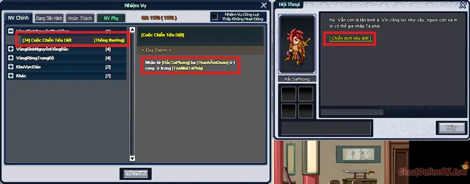 Hướng dẫn làm nhiệm vụ từ Level 1  50 Ghost Online VTC-21.webp