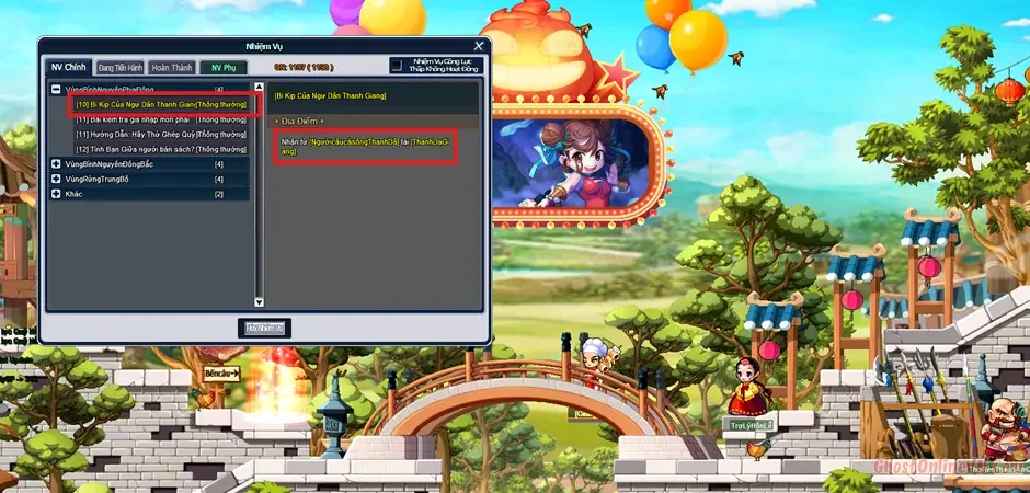 Hướng dẫn làm nhiệm vụ từ Level 1  50 Ghost Online VTC-23.webp