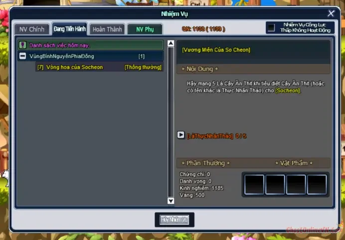 Hướng dẫn làm nhiệm vụ từ Level 1  50 Ghost Online VTC-26.webp