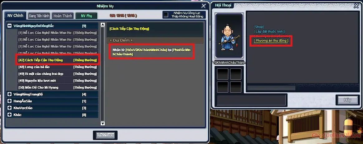 Hướng dẫn làm nhiệm vụ từ Level 1  50 Ghost Online VTC-33.webp