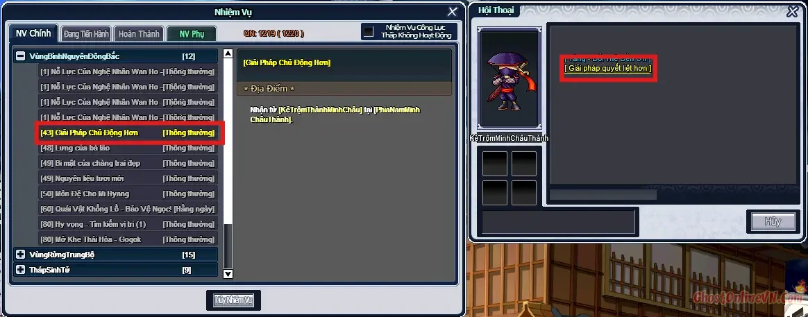 Hướng dẫn làm nhiệm vụ từ Level 1  50 Ghost Online VTC-40.webp