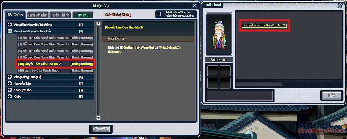 Hướng dẫn làm nhiệm vụ từ Level 1  50 Ghost Online VTC-5.webp