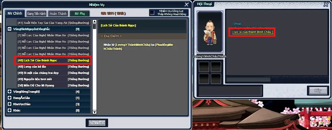 Hướng dẫn làm nhiệm vụ từ Level 1  50 Ghost Online VTC-7.webp