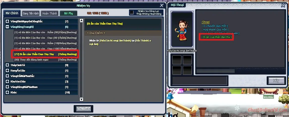 Hướng Dẫn Làm Nhiệm Vụ Từ Level 51 80 Ghost Online VTC-11.webp