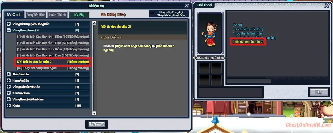 Hướng Dẫn Làm Nhiệm Vụ Từ Level 51 80 Ghost Online VTC-19.webp