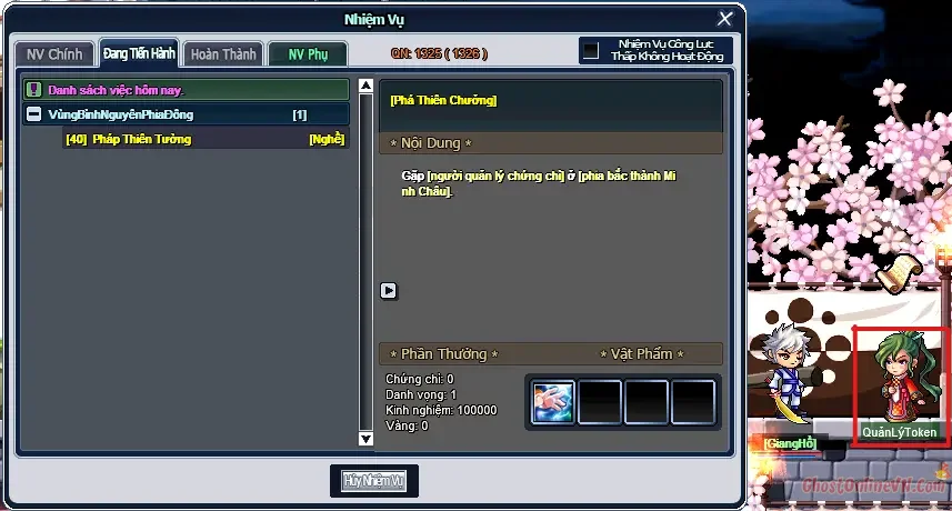 Hướng Dẫn Nhiệm Vụ Chuyển Phái Ở Level 40 Ghost Online VTC-14.webp