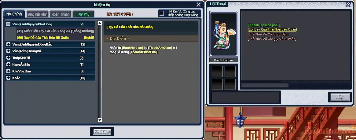 Hướng Dẫn Nhiệm Vụ Chuyển Phái Ở Level 60 Ghost Online VTC-12.webp